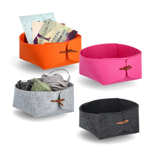ZELLER Aufbewahrungskorb anthrazit 13.5x13.5x7.5 cm in Anthrazit, Grau präsentiert im Onlineshop von KAQTU Design AG. Aufbewahrungsboxen ist von ZELLER PRESENT