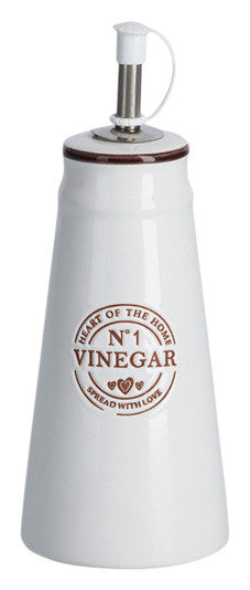 ZELLER Essig- Ölflaschen-Set 260 ml in Weiss, Dekoriert präsentiert im Onlineshop von KAQTU Design AG. Öl & Essig ist von ZELLER PRESENT