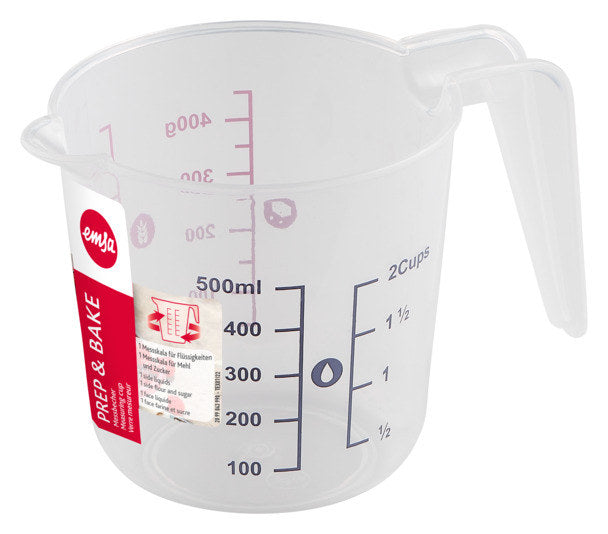EMSA Messbecher Kunststoff Prep&Bake doppelte Skalierung 0.5 l in Transparent präsentiert im Onlineshop von KAQTU Design AG. Messbecher ist von EMSA