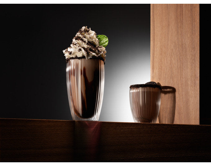 BODUM Trinkglas Pavina doppelwandig geriffelt 2 Stück 0.32 l in Transparent präsentiert im Onlineshop von KAQTU Design AG. Kaffeetassen ist von BODUM