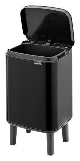BRABANTIA Abfallbehälter Bo Hi black matt 4 l in Black, Schwarz präsentiert im Onlineshop von KAQTU Design AG. Mülleimer ist von BRABANTIA
