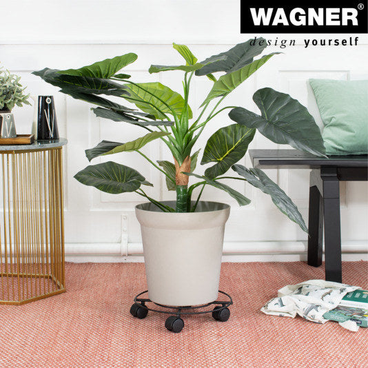 WAGNER Rolluntersetzer ø 300 mm Stahl schwarz matt GH0943 in Matt schwarz präsentiert im Onlineshop von KAQTU Design AG. Pflanzenroller ist von WAGNER