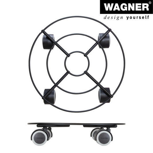 WAGNER Rolluntersetzer ø 300 mm Stahl schwarz matt soft GH0944 in Matt schwarz präsentiert im Onlineshop von KAQTU Design AG. Pflanzenroller ist von WAGNER