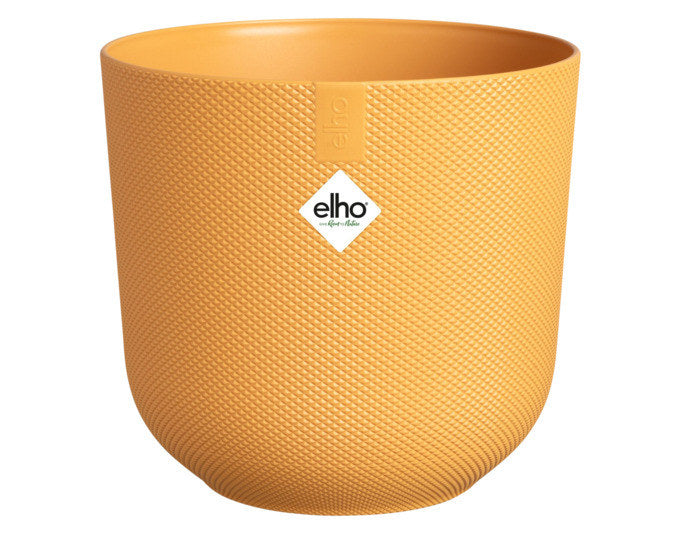 ELHO Pflanzengefäss Jazz rund ø 30 cm amber gelb in Amber gelb, Gelb präsentiert im Onlineshop von KAQTU Design AG. Übertopf ist von ELHO