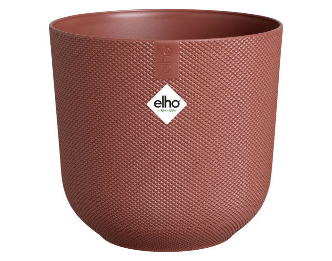ELHO Pflanzengefäss Jazz rund ø 30 cm toskanisches rot in Toskanisches rot, Rot präsentiert im Onlineshop von KAQTU Design AG. Übertopf ist von ELHO