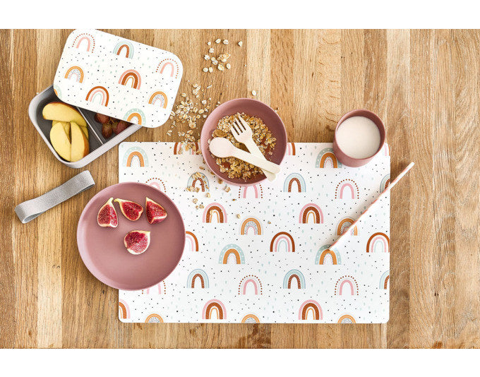 ZELLER Kinder-Geschirr-Set 5-teilig rosé in Rosé, Rosa präsentiert im Onlineshop von KAQTU Design AG. Kinderbesteck ist von ZELLER PRESENT