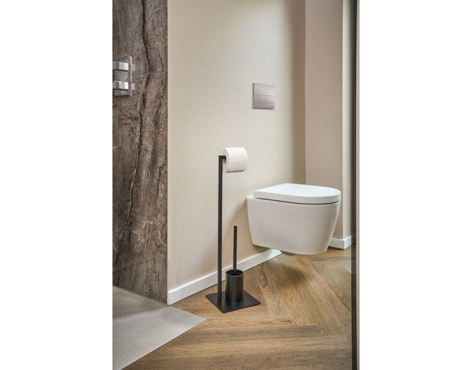 ZELLER Toilettenbutler schwarz 20x20x70 cm in Schwarz präsentiert im Onlineshop von KAQTU Design AG. Toilettenpapierhalter ist von ZELLER PRESENT