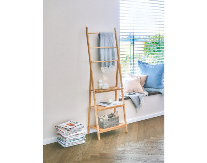 ZELLER Handtuchständer mit 3 Ablagen Bambus 53x30.5x153.5 cm in Natur, Braun präsentiert im Onlineshop von KAQTU Design AG. Handtuchhalter ist von ZELLER PRESENT
