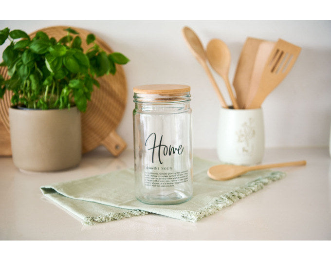 ZELLER Vorratsglas Home mit Bambusdeckel 1 l ø 10x19.5 cm in Transparent, Natur, Braun präsentiert im Onlineshop von KAQTU Design AG. Vorratsbehälter ist von ZELLER PRESENT
