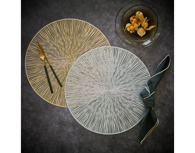 ZELLER Tischset PVC gold ø 38 cm in Gold präsentiert im Onlineshop von KAQTU Design AG. Tischset ist von ZELLER PRESENT