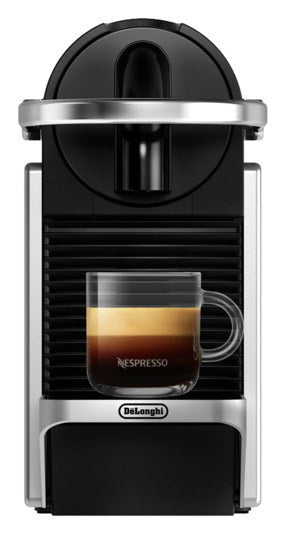 DELONGHI Nespresso Kaffeemaschine Pixie silver in Silver präsentiert im Onlineshop von KAQTU Design AG. Kaffeemaschine ist von DELONGHI