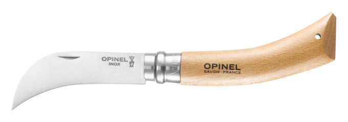 OPINEL Messer Nr. 8 Gartenhippe Pfropfmesser Buche in Box 8 cm in Silber, Natur, Braun präsentiert im Onlineshop von KAQTU Design AG. Küchenmesser ist von OPINEL