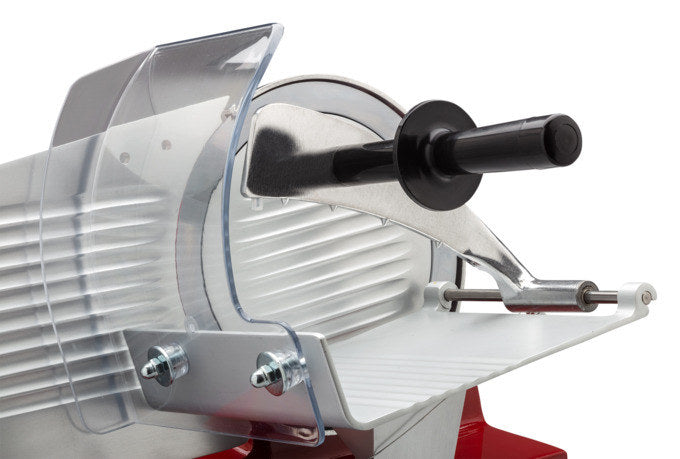 FERO Aufschnittmaschine 220 Avela red in Rot, Silber präsentiert im Onlineshop von KAQTU Design AG. Küchengerät ist von FERO