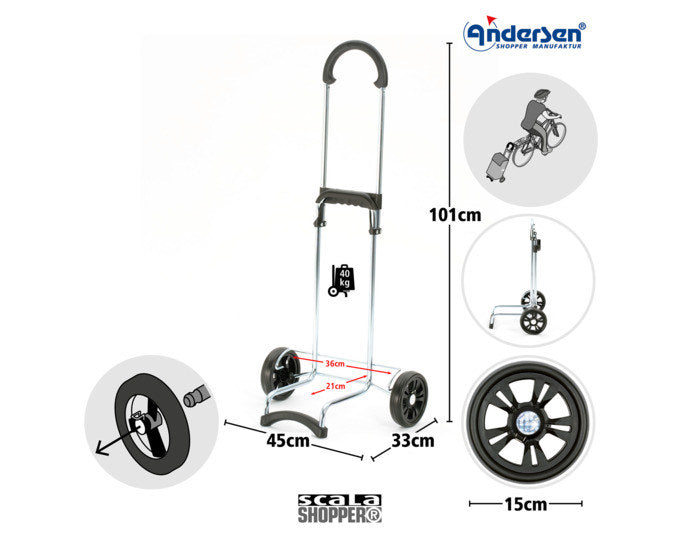 ANDERSEN Einkaufswagen Scala Jella blau in Blau präsentiert im Onlineshop von KAQTU Design AG. Haushaltshilfen ist von ANDERSEN