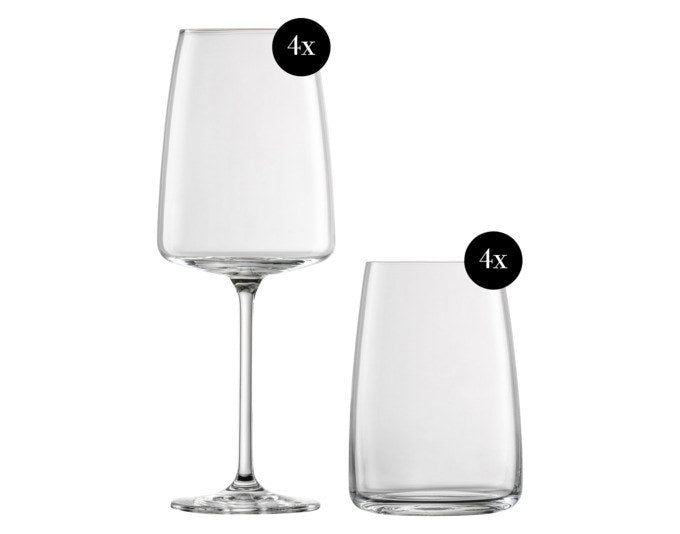 ZWIESEL GLAS Weinglasset All Senses 8-teilig in Transparent präsentiert im Onlineshop von KAQTU Design AG. Universal Weingläser ist von ZWIESEL GLAS