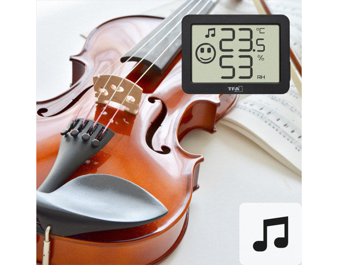 TFA Thermometer-Hygrometer Digital schwarz 4x5.5x1.5 cm -10…+60°C in Schwarz präsentiert im Onlineshop von KAQTU Design AG. Thermometer ist von TFA