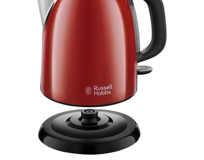 RUSSEL HOBBS Wasserkocher 24992-70 Colours Plus Mini flame red 1 l in Rot, Chrom, Silber präsentiert im Onlineshop von KAQTU Design AG. Wasserkocher ist von RUSSEL HOBBS