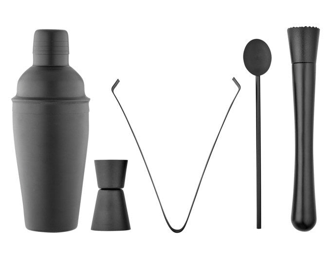 TEMPA Cocktailset 5-tlg. Aurora black matt in  präsentiert im Onlineshop von KAQTU Design AG. Shaker ist von TEMPA