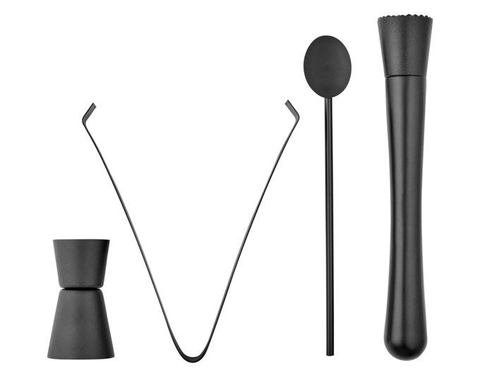 TEMPA Cocktailset 5-tlg. Aurora black matt in  präsentiert im Onlineshop von KAQTU Design AG. Shaker ist von TEMPA