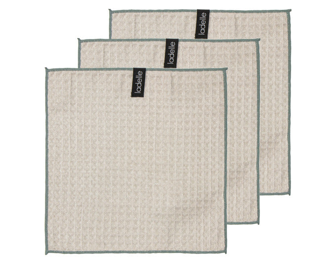 LADELLE Spültuch Mega Waffle taupe 30x30 cm 3 Stk. in  präsentiert im Onlineshop von KAQTU Design AG. Küchentuch ist von LADELLE