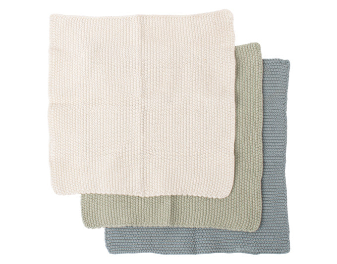 LADELLE Spültuch Eco Knitted sage 27x27 cm 3 Stk. in  präsentiert im Onlineshop von KAQTU Design AG. Küchentuch ist von LADELLE