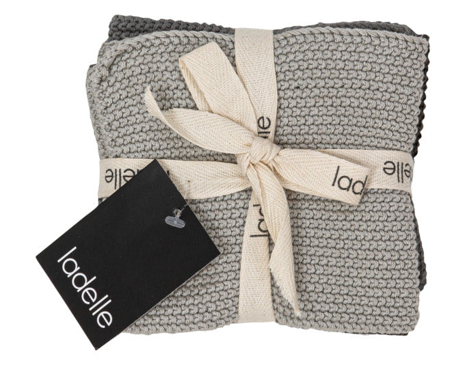 LADELLE Spültuch Eco Knitted grey 27x27 cm 3 Stk. in  präsentiert im Onlineshop von KAQTU Design AG. Küchentuch ist von LADELLE