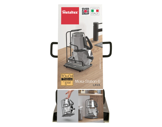 METALTEX Abtropfgestell Moka-Station 6 Lava schwarz 14x16x26 cm in  präsentiert im Onlineshop von KAQTU Design AG. Abwasch ist von METALTEX