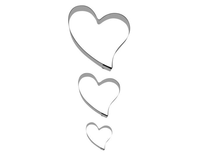 STÄDTER Ausstecher Set Liebe 3-teilig 3.5–9.5 cm in Silber präsentiert im Onlineshop von KAQTU Design AG. Ausstecher ist von STÄDTER
