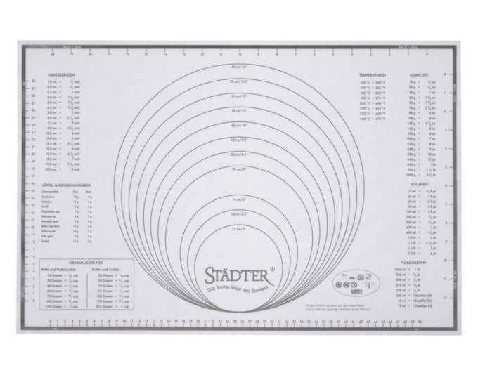 STÄDTER Silikon-Unterlage Profi Maxi 60x40 cm weiss in  präsentiert im Onlineshop von KAQTU Design AG. Küchenhelfer ist von STÄDTER