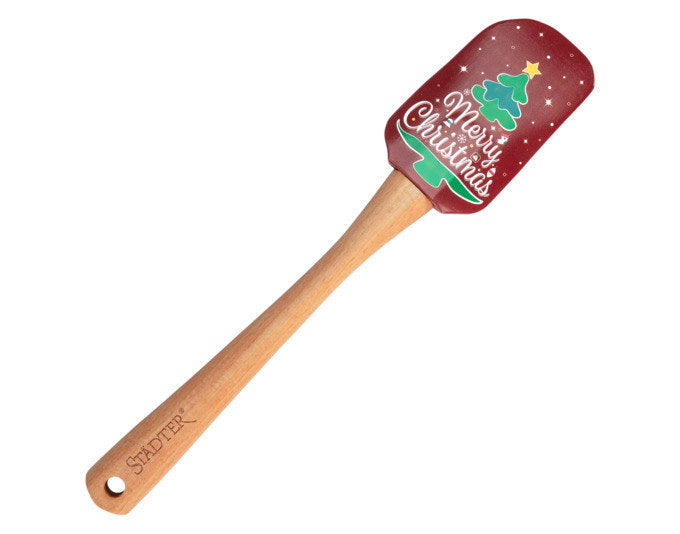 STÄDTER Teigschaber Tannenbaum 25 cm Holz / Silikon in Natur, Braun, Bunt präsentiert im Onlineshop von KAQTU Design AG. Teigschaber ist von STÄDTER