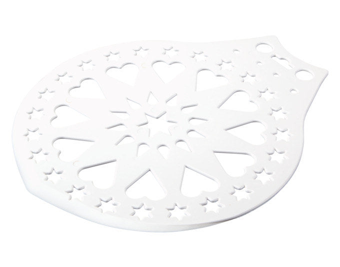 STÄDTER Kuchenheber und Verzierschablone ø 28 cm weiss in Weiss präsentiert im Onlineshop von KAQTU Design AG. Dekoration ist von STÄDTER
