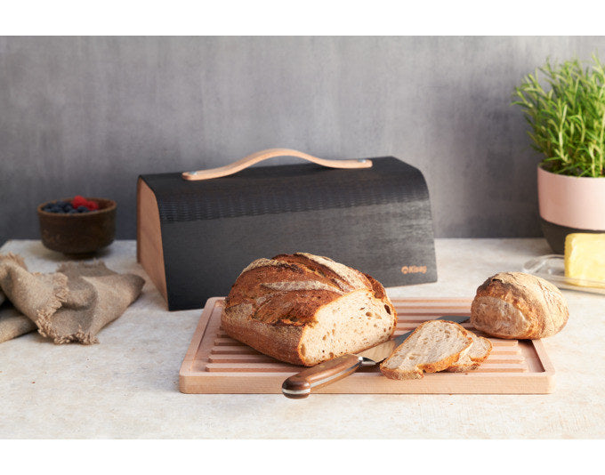 KISAG Brotkasten Paris inklusive Brotbrett 38.5x26.5x18 cm Buche schwarz in Natur, Braun, Schwarz präsentiert im Onlineshop von KAQTU Design AG. Brotkorb ist von KISAG