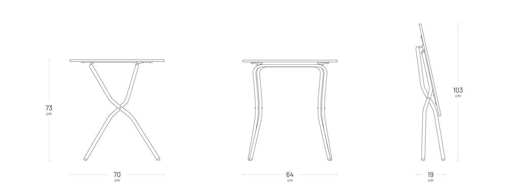 LAFUMA Klapptisch Balcony CB indigo in Indigo, Blau präsentiert im Onlineshop von KAQTU Design AG. Gartentisch ist von LAFUMA