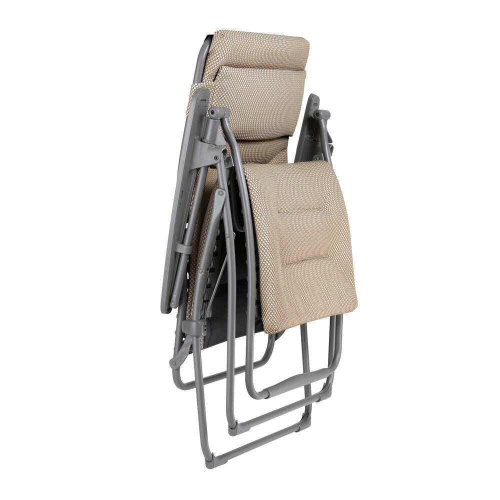 LAFUMA Relaxsessel Futura BeComfort® XL moka Gestell titane in Moka, Braun, Titane, Grau präsentiert im Onlineshop von KAQTU Design AG. Liegestuhl ist von LAFUMA
