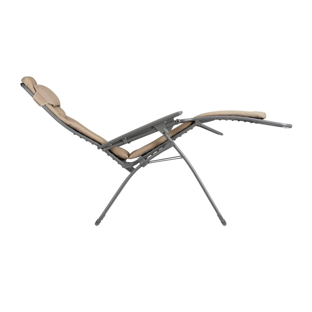 LAFUMA Relaxsessel Futura BeComfort® XL moka Gestell titane in Moka, Braun, Titane, Grau präsentiert im Onlineshop von KAQTU Design AG. Liegestuhl ist von LAFUMA