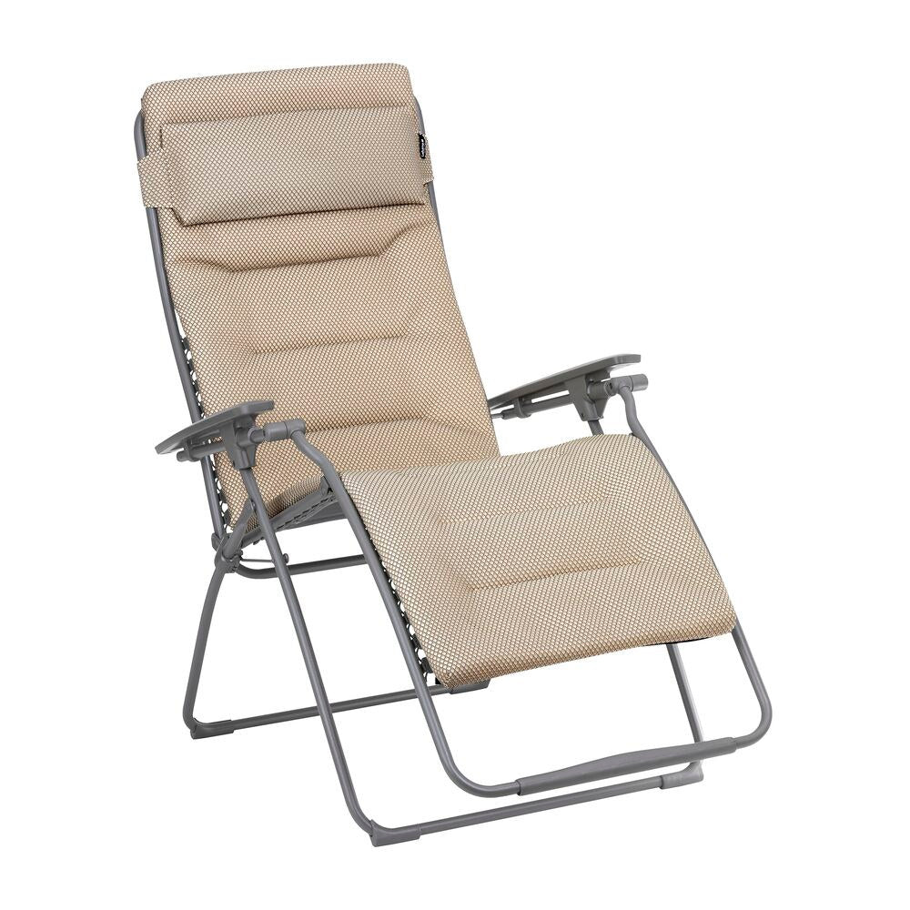LAFUMA Relaxsessel Futura BeComfort® XL moka Gestell titane in Moka, Braun, Titane, Grau präsentiert im Onlineshop von KAQTU Design AG. Liegestuhl ist von LAFUMA