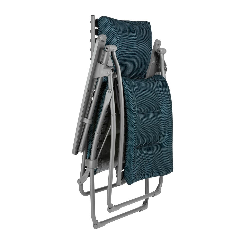 LAFUMA Relaxsessel Evolution BeComfort® bleu encre Gestell titane in Bleu encre, Blau, Titane, Grau präsentiert im Onlineshop von KAQTU Design AG. Liegestuhl ist von LAFUMA