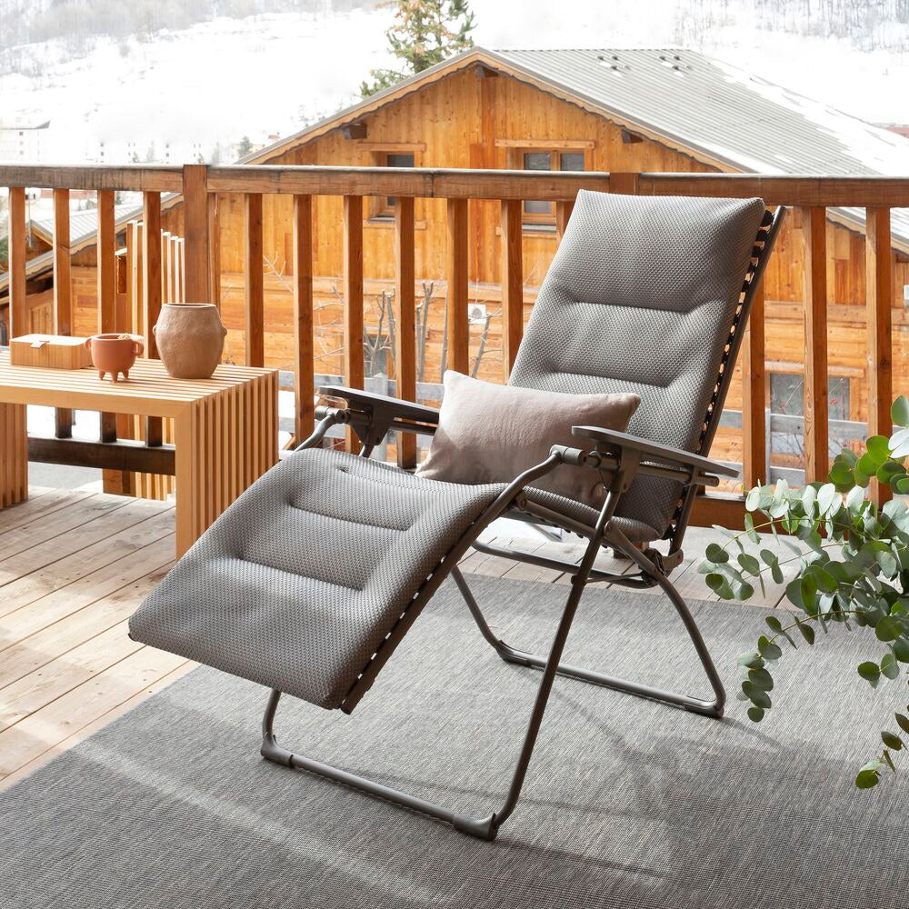 LAFUMA Relaxsessel Evolution BeComfort® silver Gestell titane in Silver, Grau, Titane präsentiert im Onlineshop von KAQTU Design AG. Liegestuhl ist von LAFUMA