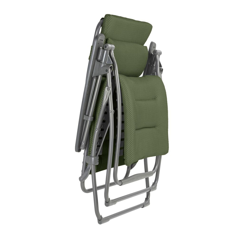 LAFUMA Relaxsessel Futura BeComfort® olive Gestell titane in Olive, Grün, Titane, Grau präsentiert im Onlineshop von KAQTU Design AG. Liegestuhl ist von LAFUMA