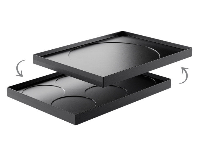 STÖCKLI Wende-Crêpeplatte für PizzaGrill 6 30.7x22.8x2.3 cm in Schwarz präsentiert im Onlineshop von KAQTU Design AG. Pizzagrill ist von STÖCKLI