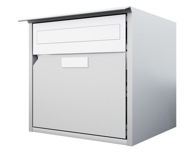 <tc>HUBER</tc> AG Mailbox Alu 300 392x315x310 mm 1 RAL 9006 white aluminum