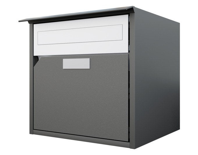 HUBER AG Briefkasten Alu 300 392x315x310 mm 1er IGP 71385 dunkelgrau metallic