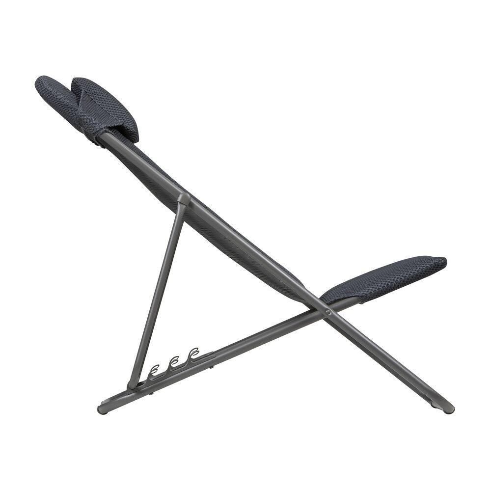 LAFUMA Sessel Maxi Transat+ BeComfort® dark grey Gestell titane in Dark grey, Grau präsentiert im Onlineshop von KAQTU Design AG. Liegestuhl ist von LAFUMA