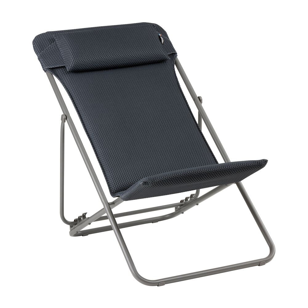 LAFUMA Sessel Maxi Transat+ BeComfort® dark grey Gestell titane in Dark grey, Grau präsentiert im Onlineshop von KAQTU Design AG. Liegestuhl ist von LAFUMA