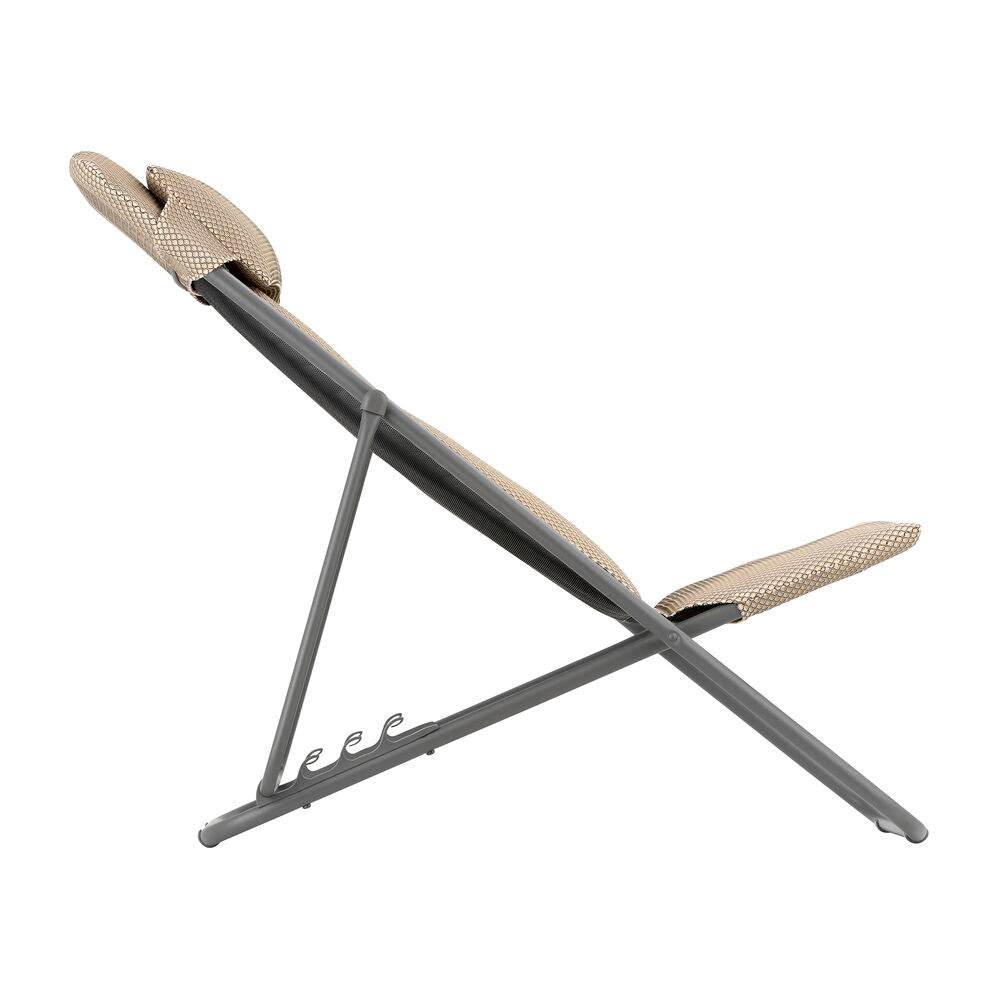 LAFUMA Sessel Maxi Transat+ BeComfort® moka Gestell titane in Moka, Braun präsentiert im Onlineshop von KAQTU Design AG. Liegestuhl ist von LAFUMA