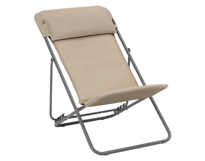 LAFUMA Sessel Maxi Transat+ BeComfort® moka Gestell titane in Moka, Braun präsentiert im Onlineshop von KAQTU Design AG. Liegestuhl ist von LAFUMA