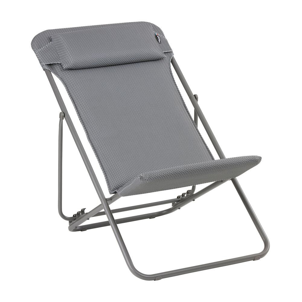 LAFUMA Sessel Maxi Transat+ BeComfort® silver Gestell titane in Silver, Grau präsentiert im Onlineshop von KAQTU Design AG. Liegestuhl ist von LAFUMA