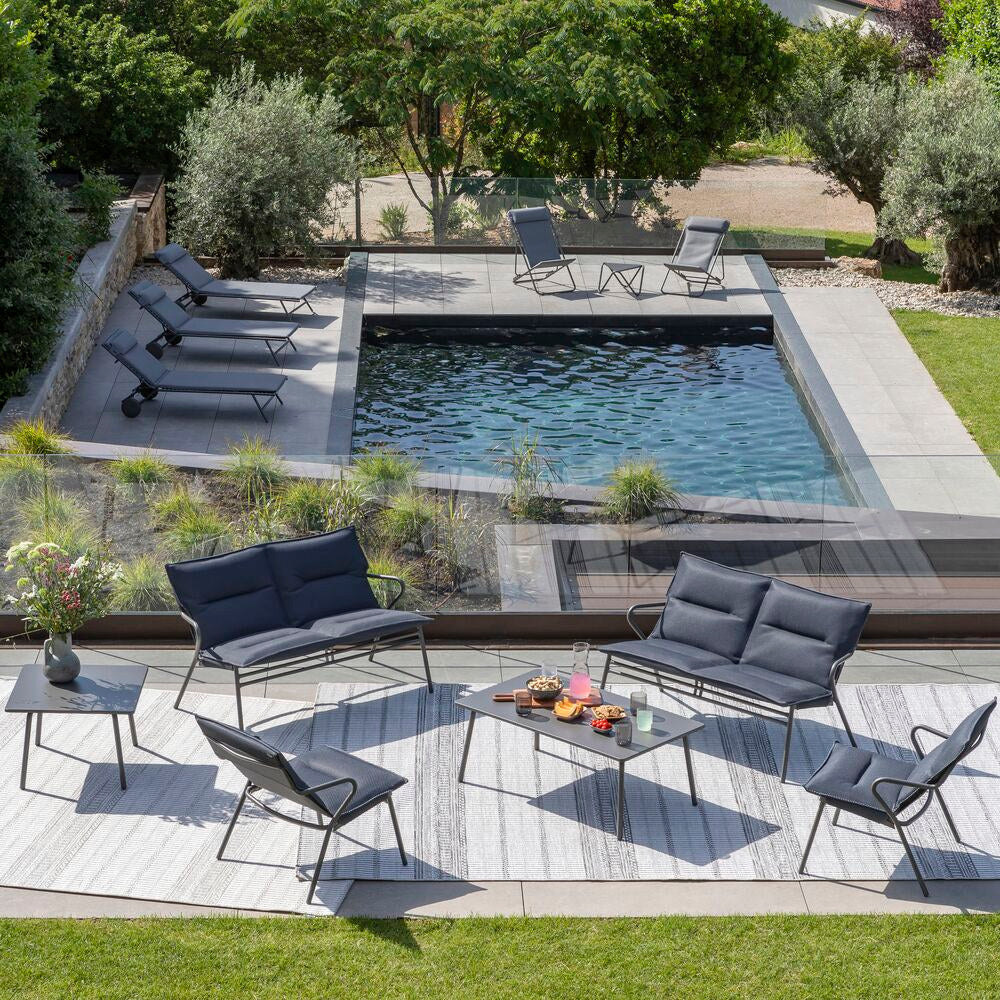 LAFUMA Sessel Maxi Transat+ BeComfort® silver Gestell titane in Silver, Grau präsentiert im Onlineshop von KAQTU Design AG. Liegestuhl ist von LAFUMA