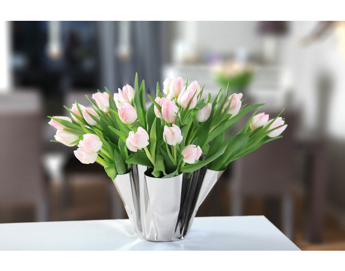 PHILIPPI Vase Margeaux Inox ø 30x20 cm in Chrom, Silber präsentiert im Onlineshop von KAQTU Design AG. Vase ist von PHILIPPI