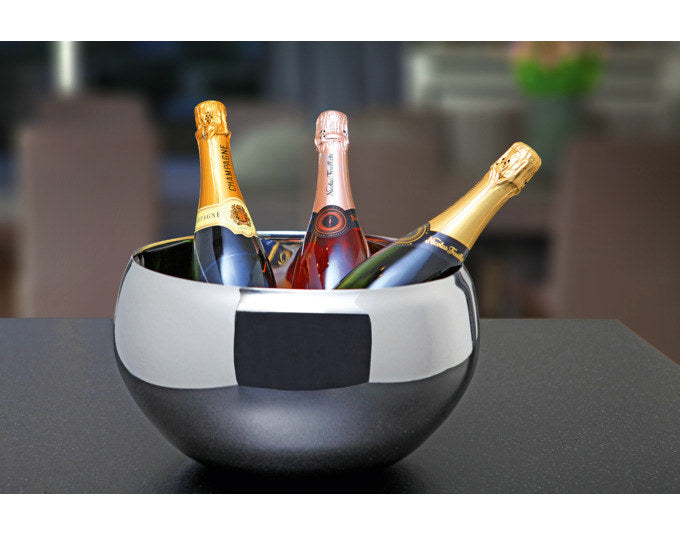 PHILIPPI Champagnerkühler Nizza Inox ø 35x20 cm in Chrom, Silber präsentiert im Onlineshop von KAQTU Design AG. Flaschenkühler ist von PHILIPPI